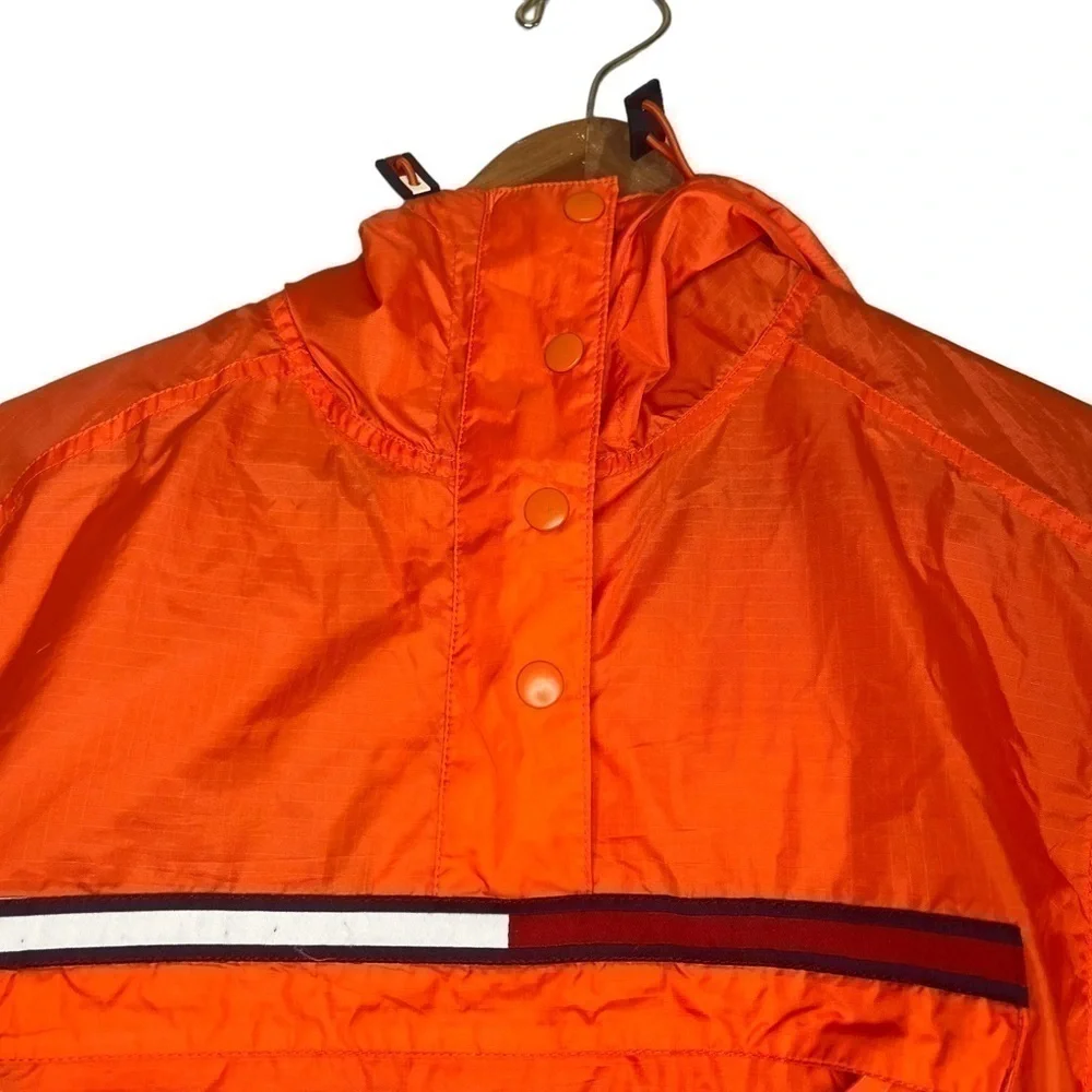 TOMMY Jeans Orange Windbreaker With Hood
